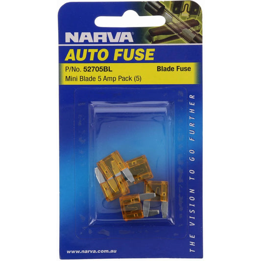 Narva Mini Blade Fuse 5A 5 Pce
