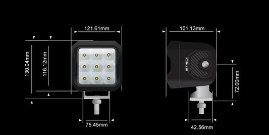 G9 Black Flood Work Light