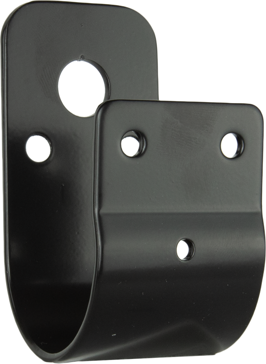 Heavy-duty black metal mounting brackets for off-road accessories.