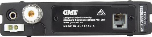 GME communication device rear view, showcasing connectivity ports.