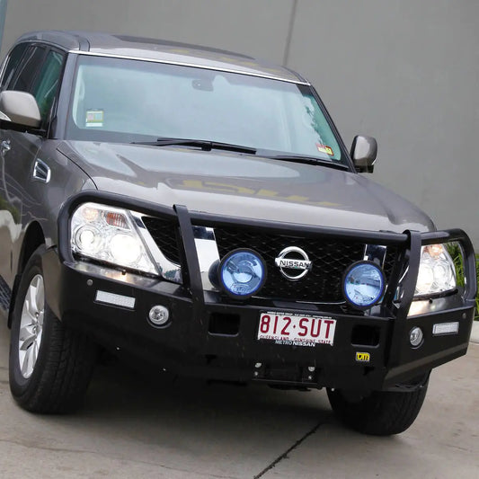 TJM Outback Bull Bar Black Steel Suit Nissan Patrol Y62 S1-S4