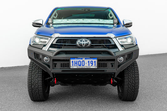 SLX Extreme Series Bullbar X-1 Toyota Hilux 2021 GUN126R on Hammertone Black Powdercoat