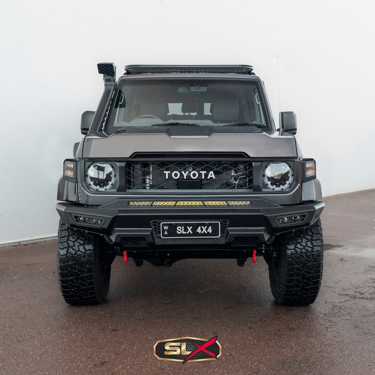 SLX Recon No Hoop Bull Bar, Suitable For Toyota Land Cruiser (facelift) 76, 78, 79 Series, 2024 on SLX Recon Bull Bar