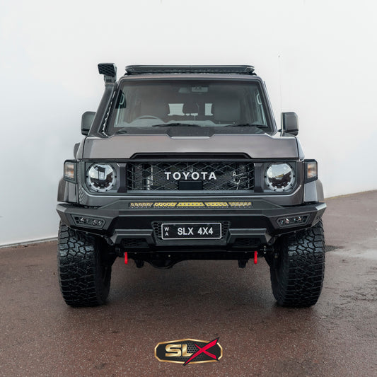 SLX Recon No Hoop Bull Bar, Suitable For Toyota Land Cruiser (facelift) 76, 78, 79 Series, 2024 on SLX Recon Bull Bar