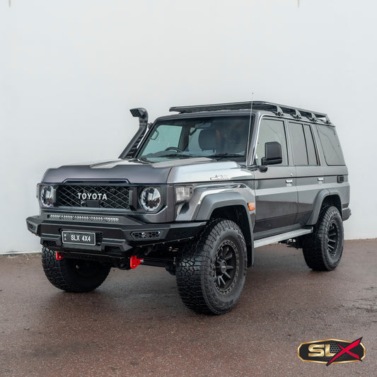 SLX Recon No Hoop Bull Bar, Suitable For Toyota Land Cruiser (facelift) 76, 78, 79 Series, 2024 on SLX Recon Bull Bar