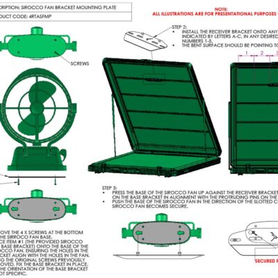 Sirocco 12v Fan Mount Plate - LX27 | The Bush Company