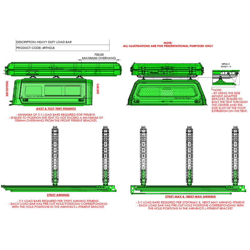 The Bush Company Heavy Duty Load Bar – Ultimate Offroad