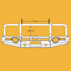 OXLEY Bull Bar to Suit Toyota LC70 Single-Cab