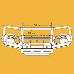 OXLEY Bull Bar to Suit Toyota Hilux 2020+