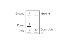 12 Volt Illuminated Off/On Sealed Rocker Switch with "Rear Diff Lock" Symbol (Blue)