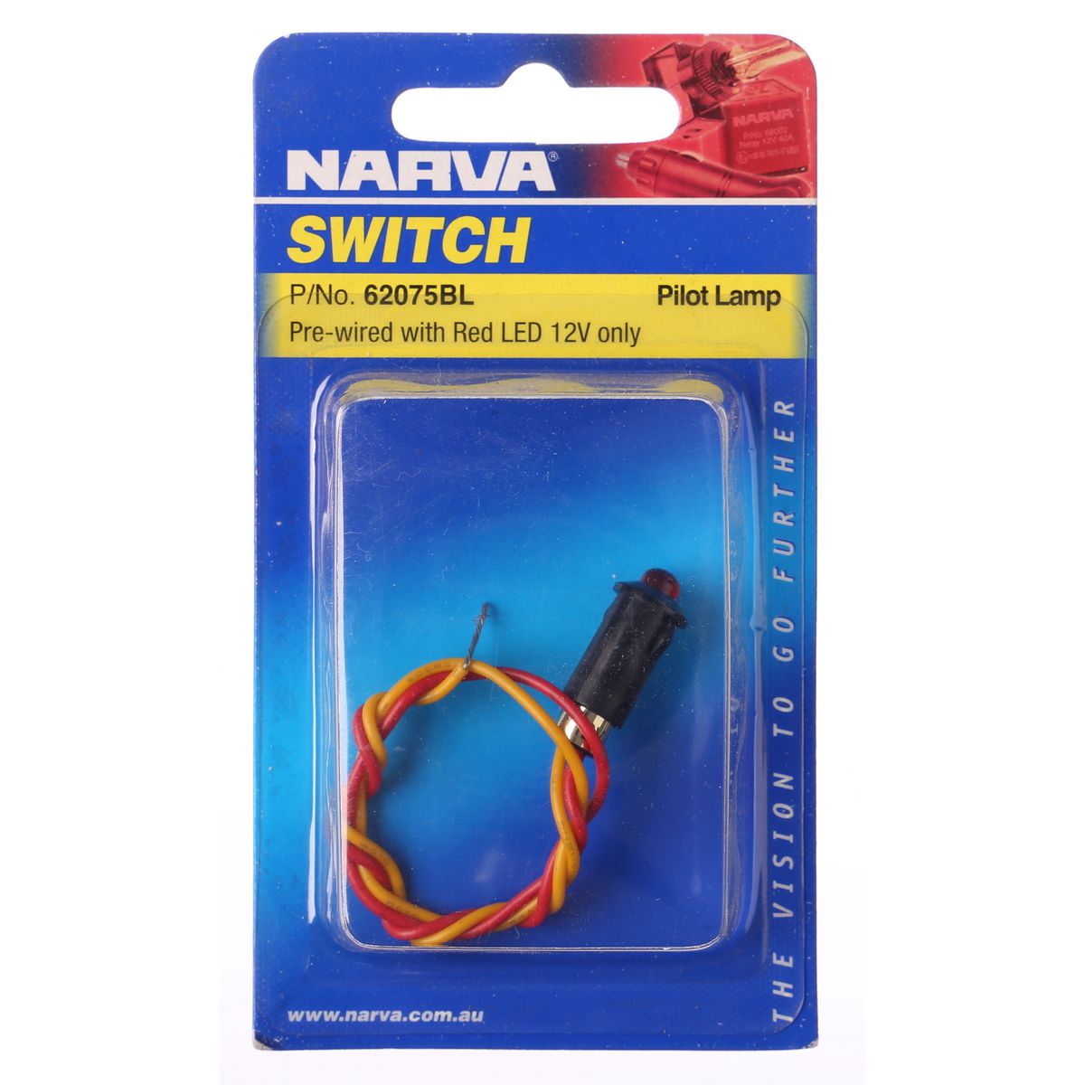 Narva 12 Volt Pilot Lamp Pre-wired with Red LED