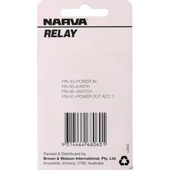 Narva 12v Relay 4 Pin 30A