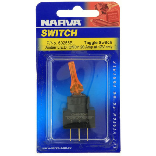 Narva | Off/On Toggle Switch with Amber LED