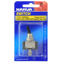 Narva | Off/On Heavy-Duty Toggle Switch with Red LED
