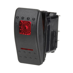 Narva Sealed Rocker Switch Off/Momentary On SPST 12V Red Illuminated (Contacts Rated 20A @ 12V)