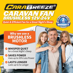 CaraBreeze Caravan Fan Black