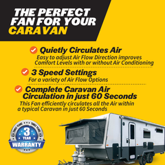 CaraBreeze Caravan Fan Black