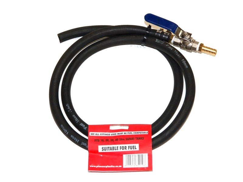 Poly Diesel Tank Fuel Hose Kit with Stainless Steel Ball Valve.