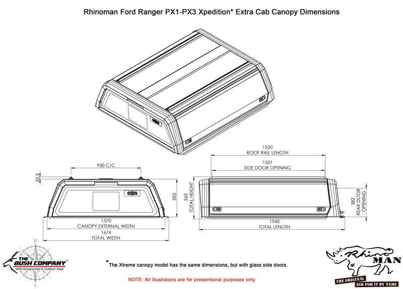 Ford Ranger Rhinoman Canopy