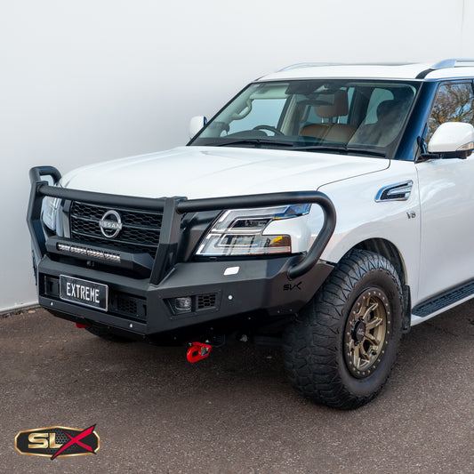 SLX Extreme Series Bullbar X-1 Nissan Y62 Patrol S5 GEN-X Triple Loop Bullbar