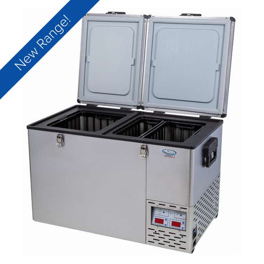 NL 72L Legacy Twin Bin, Double Door, Dual Control Stainless Steel Fridge Freezer