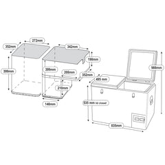 NL 72L Legacy Twin Bin, Double Door, Dual Control Stainless Steel Fridge Freezer