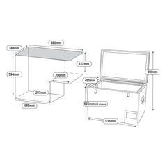 NL 80L Legacy Single Bin, Single Door Stainless Steel Fridge Freezer