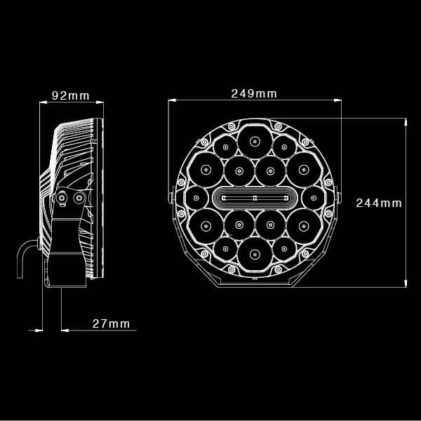 NITRO 180 Maxx LED Driving Light (Pair) | Ultra Vision Lighting