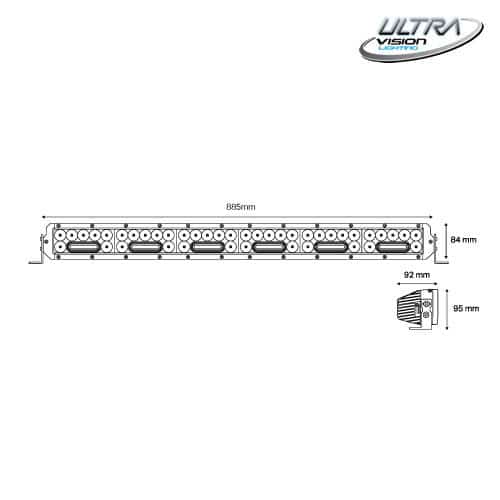 NITRO Maxx 305W 35″ LED Light bar | Ultra Vision Lighting