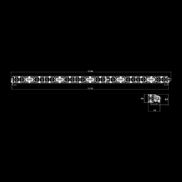 Nitro Maxx 180W 44″ Single Row Light Bar | Ultra Vision Lighting