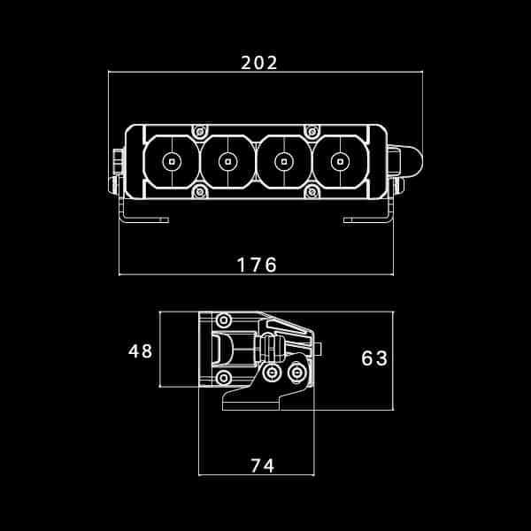 Nitro Maxx 20W 7″ Single Row Light Bar | Ultra Vision Lighting