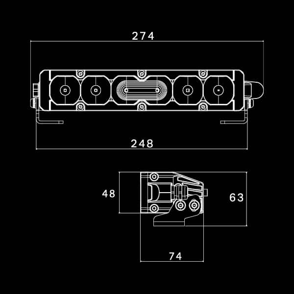 Nitro Maxx 40W 10″ Single Row Light Bar | Ultra Vision Lighting