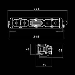 Nitro Maxx 40W 10″ Single Row Light Bar | Ultra Vision Lighting