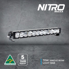 Nitro Maxx 70W 18″ Single Row Light Bar | Ultra Vision Lighting