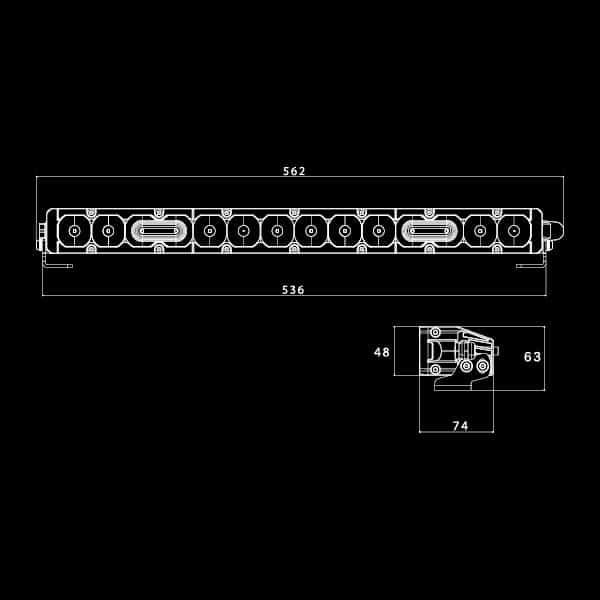 Nitro Maxx 80W 21″ Single Row Light Bar | Ultra Vision Lighting