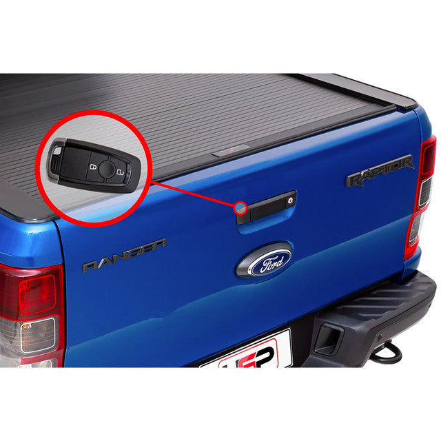 Ford Ranger rear bed cover with remote-locking feature for added security.