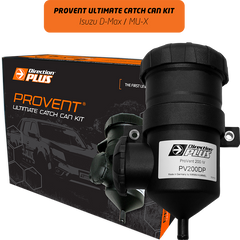 ProVent Catch Can Kit for D-Max/MU-X, ProVent 200, PV200DP, and packaging.