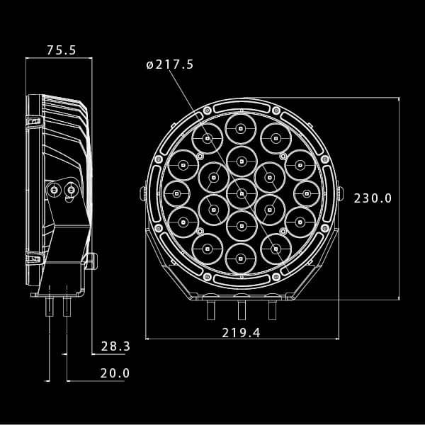 Raptor 120 LED 9″ Driving Light (Pair) | Ultra Vision Lighting