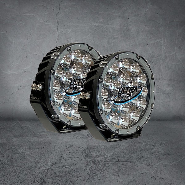 Raptor 120 LED 9″ Driving Light (Pair) | Ultra Vision Lighting