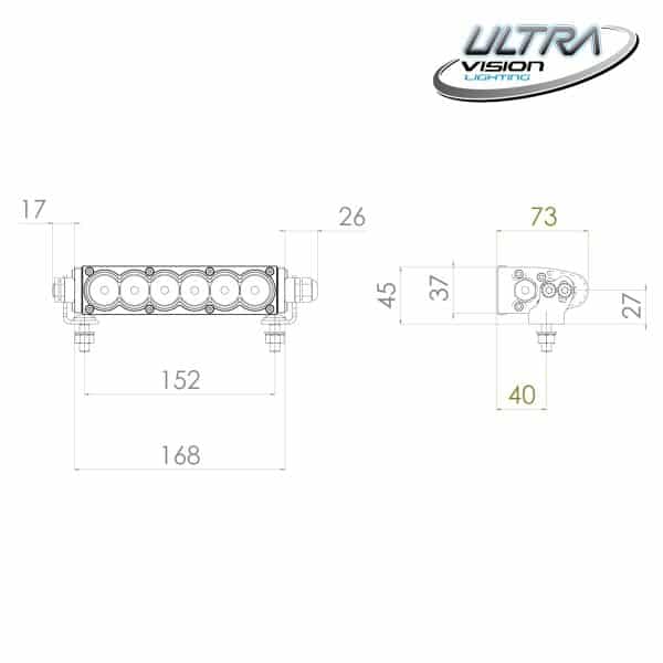 Raptor 30 LED 8.5″ Light Bar | Ultra Vision Lighting