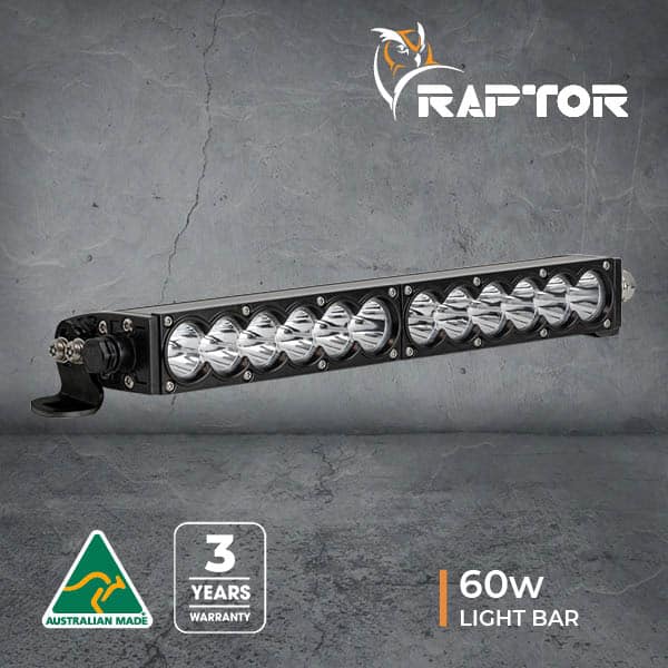 A poster of an ultra vision Raptor LED light bar.