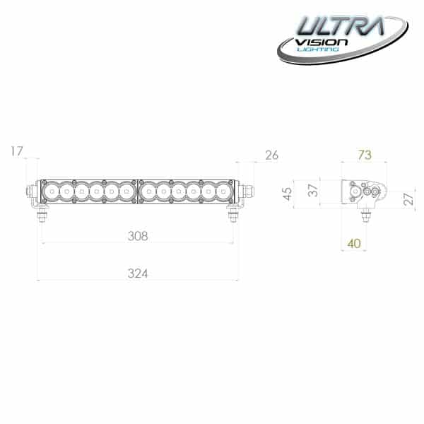 Raptor 60 LED 14.5″ Light Bar | Ultra Vision Lighting