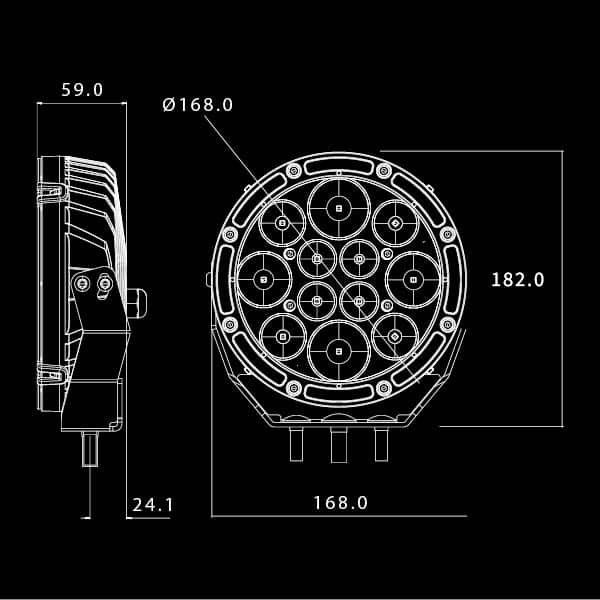 Raptor 70 LED 7″ Driving Light (Pair) | Ultra Vision Lighting