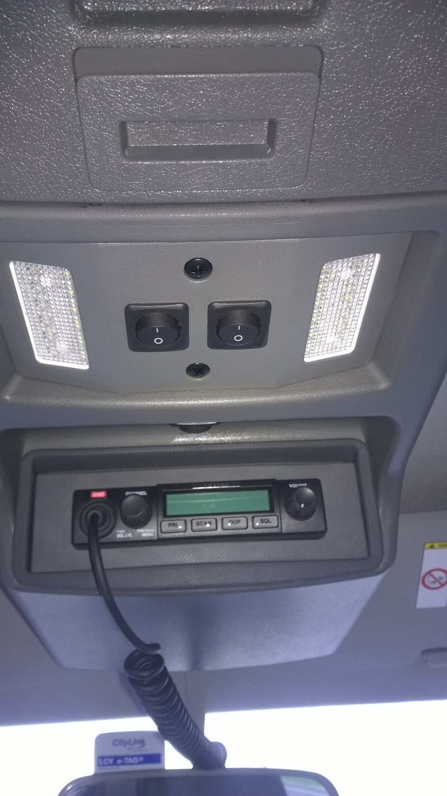 A roof console.