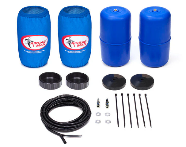 Blue airbagman air suspension kit.