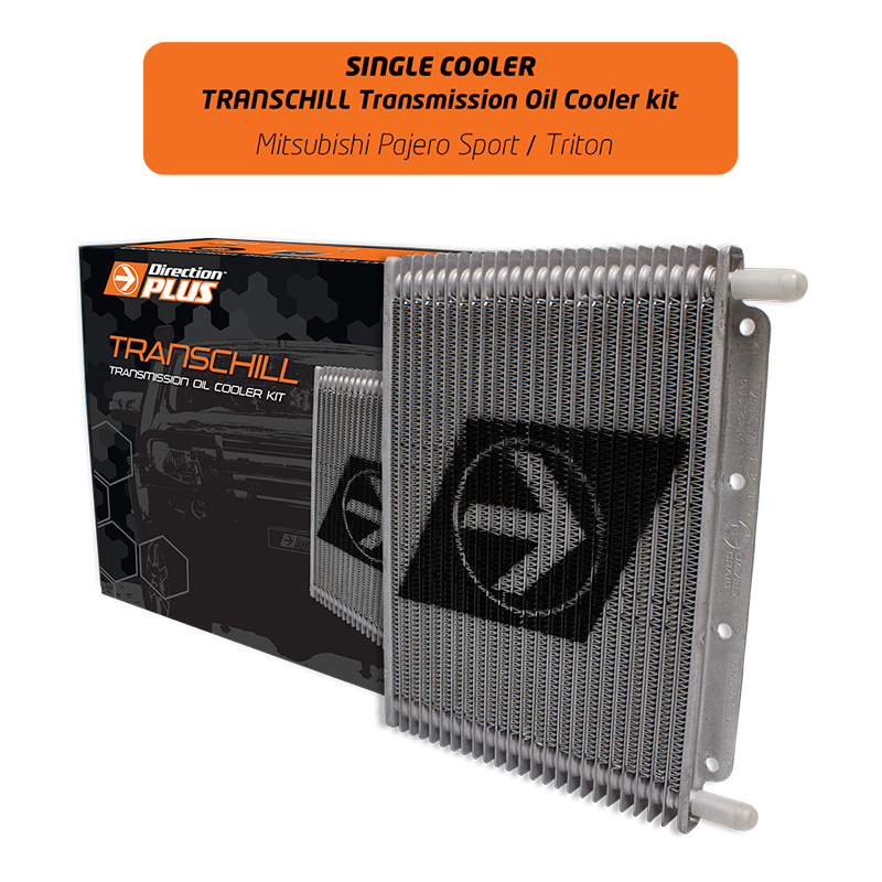 Direction Plus TRANSCILL Transmission Cooler Kit for Pajero, Triton on package.