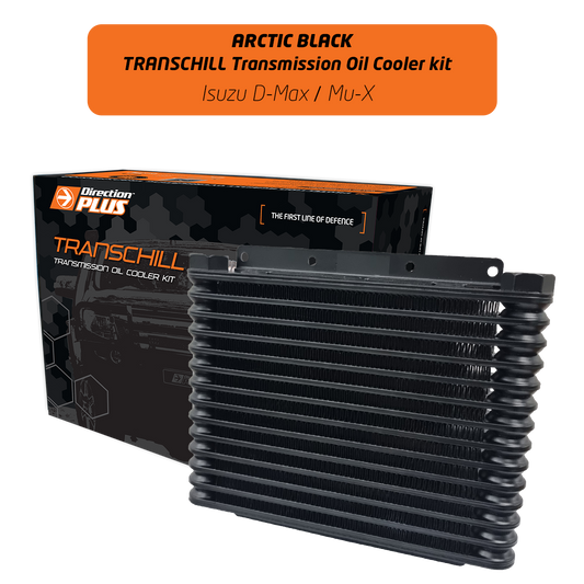 A transchill arctic black transmission cooler kit. 1200