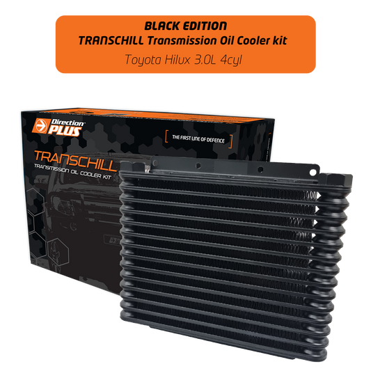 A transchill black edition transmission cooler kit. 1200