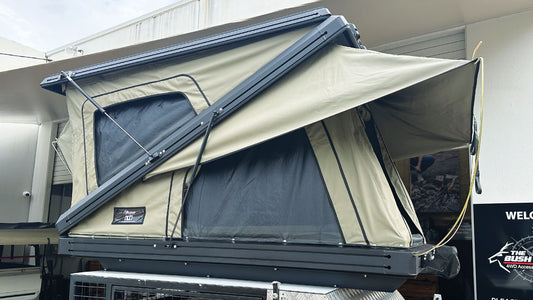 The Bush Company TX27 MAX Hardshell Rooftop Tent. 1920