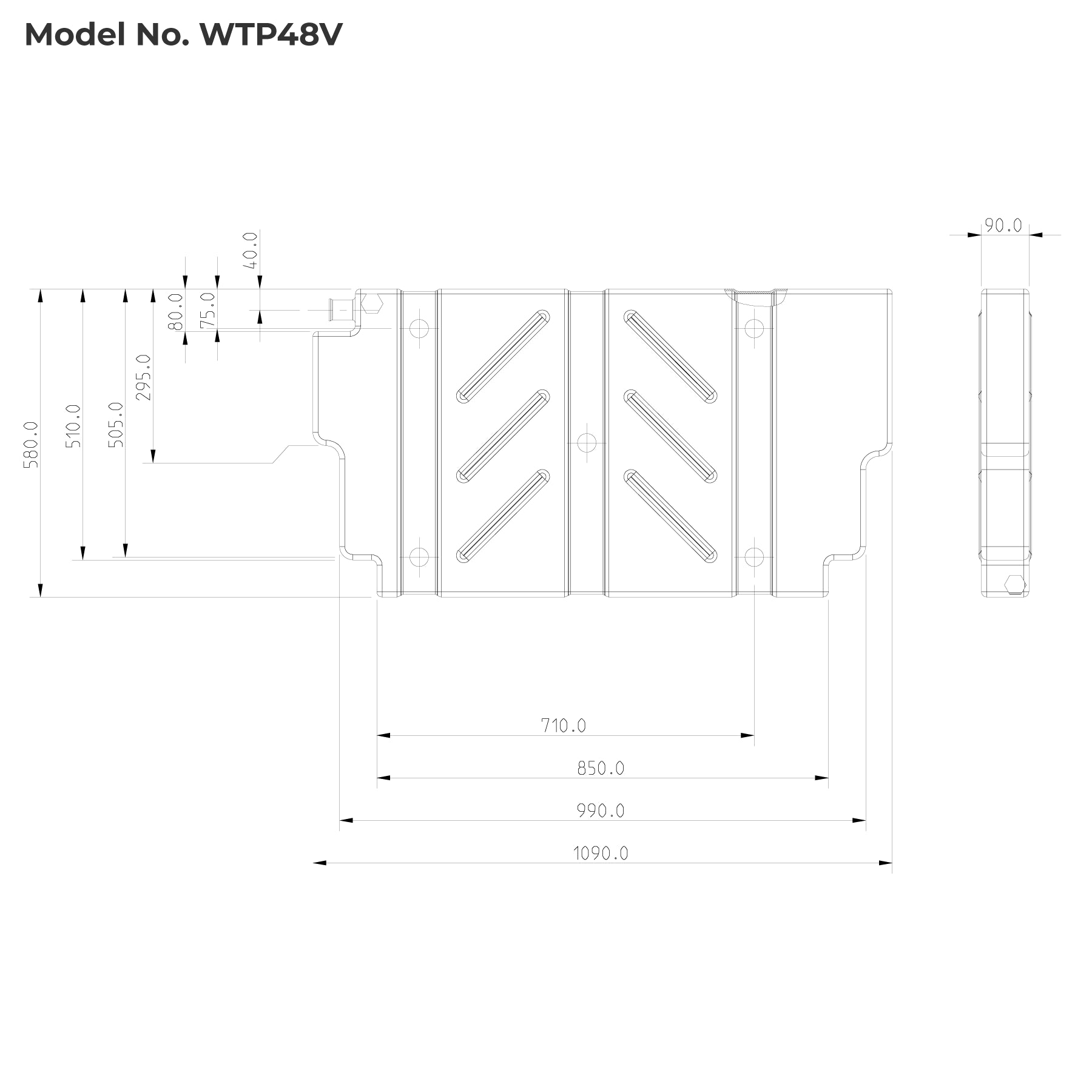 42L  Vertical with Cut-Outs Poly Water Tank | BOAB